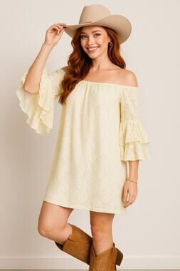 NWOT - Velzera Ivory Lace Dress - 3XL